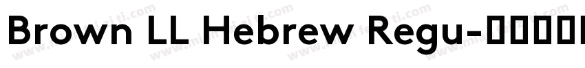 Brown LL Hebrew Regu字体转换